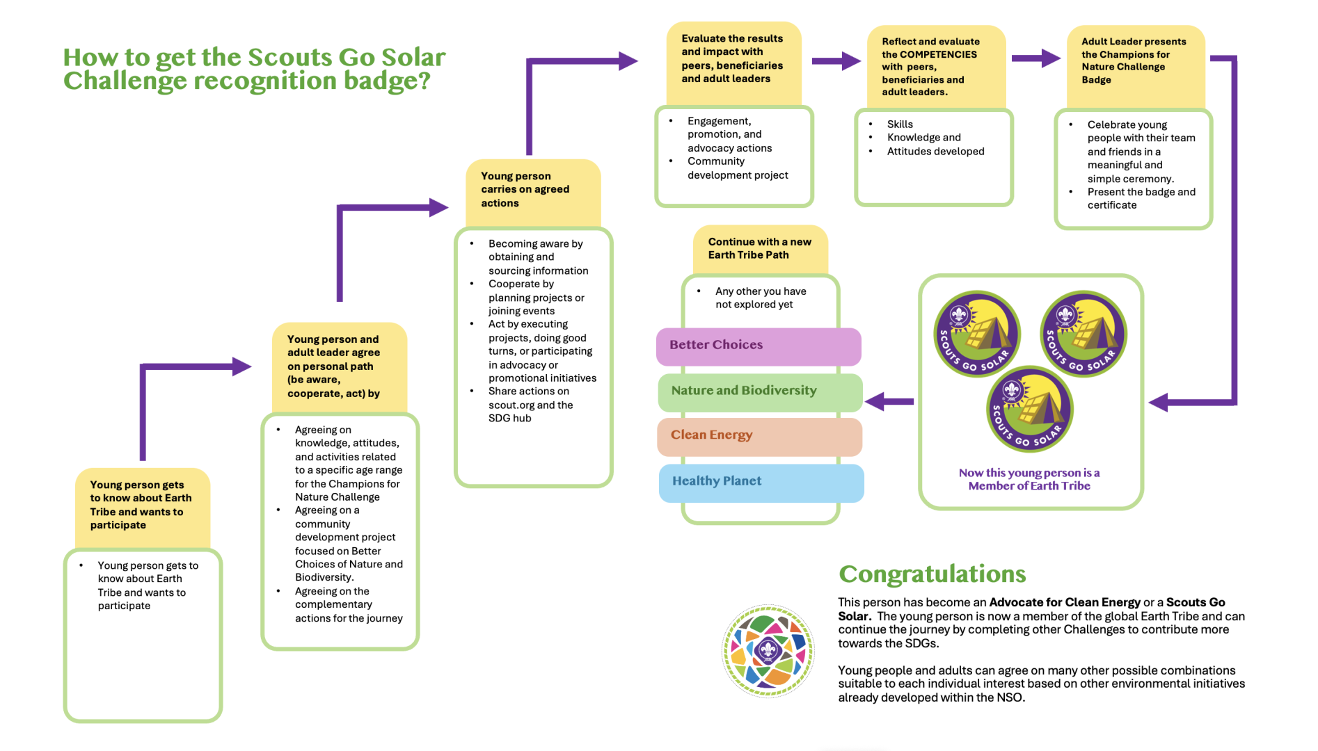 Scouts Go Solar Badge Flowchart